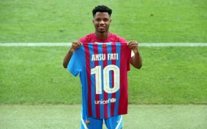 Ansu Fati trong màu áo Barcelona 